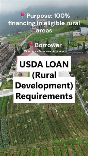 USDA LOAN Rural Development Requirements