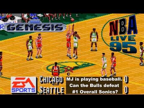Nba Live 95 - Chicago Bulls vs Seattle SuperSonics Full Match | Sega Genesis