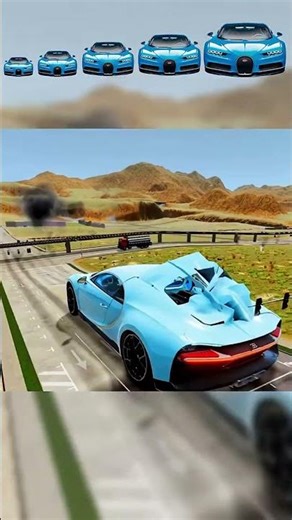 HELP ME! Tiny Car Trapped Between Two Trucks 😱 Car Crash Simulator