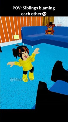 When siblings blaming each other😭 #roblox #shorts #robloxanimation #usa