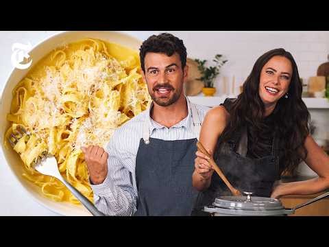 Theo James Teaches Kaya Scodelario How to Make His Restaurant’s Pasta | NYT Cooking
