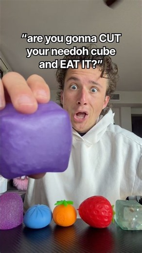 should i actually CUT my needoh cube and EAT IT? #nicecube #needoh #squishy