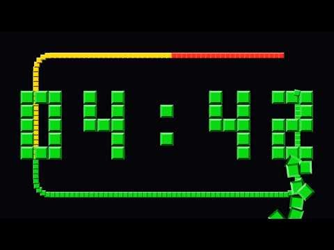 5 Minute Timer 🎮 Retro Pixel Art & Falling Blocks | 300 Seconds Countdown