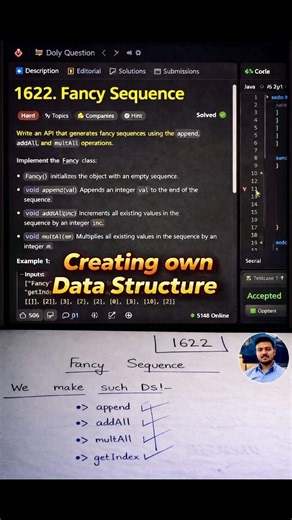 🔥 Day 8/365 LeetCode 1622 Challenge | Fancy Sequence | Design Your Own Data Structure