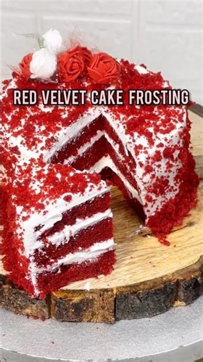 Most Satisfying Red Velvet Cake Decoration ❤️🍰 | Creamy Frosting Magic ✨ #shorts