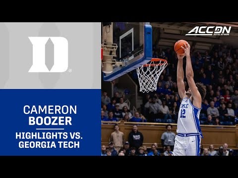 Duke's Cameron Boozer Highlights vs. Georgia Tech