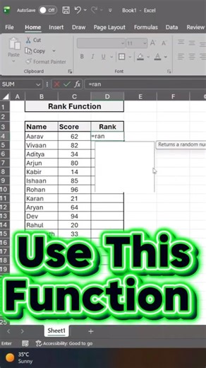 Master Excel RANK Formula Fast 🚀