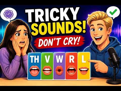English Pronunciation Secrets! 😱 TH, V, W, R & L Sounds Made Easy for Beginners