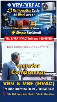 VRV & VRF training Institute | VRV / VRF AC Me Basic Refrigeration Cycle Kaise Kaam Karti Hai?