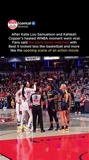 This WNBA stare-down had fans hearing Michael Jackson 😳 #WNBA