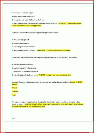 Servsafe Food Manager Updated Exam All Actual Exam Questions video