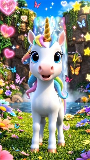 🌈 Rainbow Unicorn Song 🦄✨ | Colorful Nursery Rhyme for Kids | Fun Kids Song #Shorts#Kids #KidsSongs