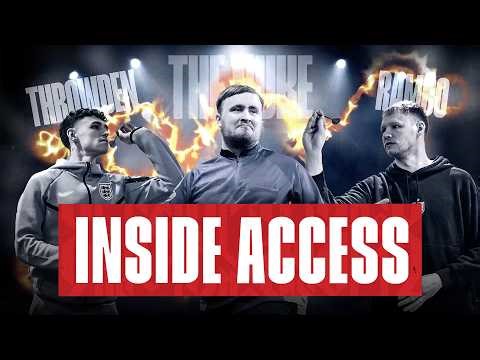 Luke Littler takes on The Three Lions 🎯 Phil Foden throws a 180 | Inside Access