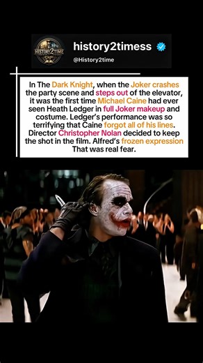 Michael Caine Froze When He Saw The Joker
