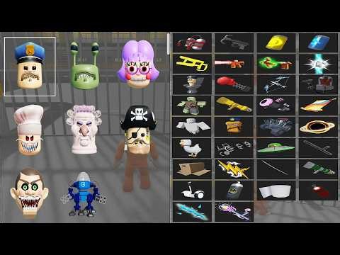 All Items vs All Morphs Unlocked BARRY'S PRISON RUN OBBY HARD MODE - Roblox Update Full Gameplay