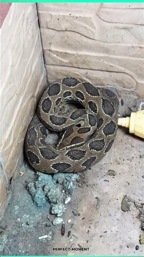 Watch what this treacherous snake does when someone gets close! 🐍⚠️