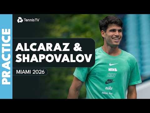 Carlos Alcaraz First Practice In Miami With Shapovalov! | Miami 2026