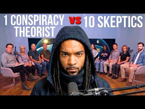 1 Conspiracy Theorist vs 10 Skeptics (HEATED DEBATE)