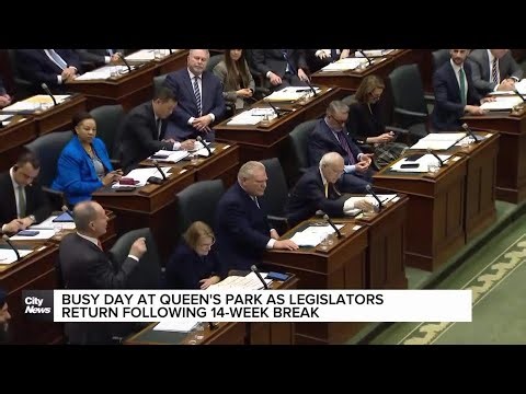 Legislators return to Queen's Park for spring session