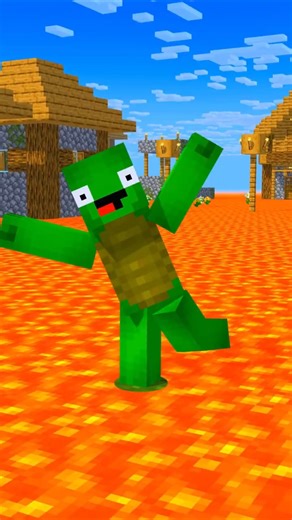 Help JJ Sister Escape Lava MAIZEN Minecraft Animation #shorts #minecraft