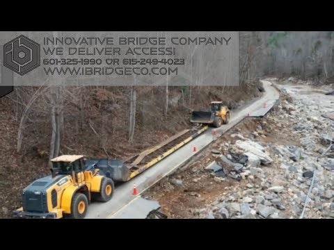 89’ Railcar Decks being transported to final destination to be used as Emergency temporary bridge.