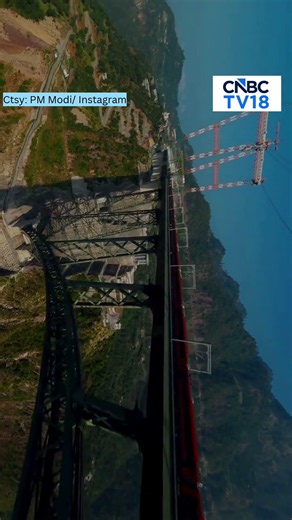 DRONE VIEW: Vande Bharat Train Crosses World-Famous Chenab Railway Bridge At 100 Km/h | N18G