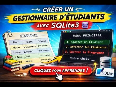 Comment créer un gestionnaire d'étudiants en python avec SQLite3?(projet complet 45min).