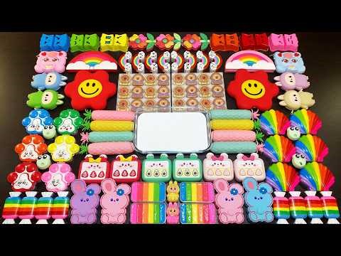 MIXING SLIME WITH CLAY VS MAKEUP VS GLITTER ! Mixing Random Things Into GLOSSY Slime #7103