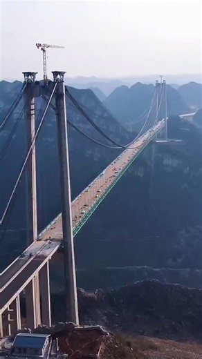 China amazes the world with its stunning infrastructure…The Huajiang Canyon Bridge in Guizhou Province, China, is the highest bridge in the world.