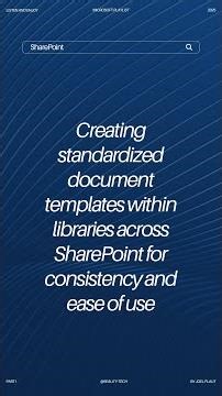 Creating standardized document templates within libraries across SharePoint
