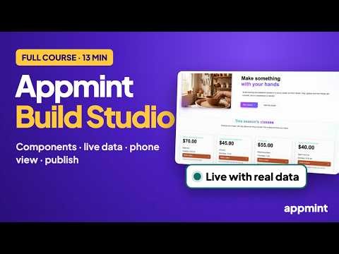 Appmint Build Studio: Build a Web Page from Components, Bind Live Data and Publish (Full Course)