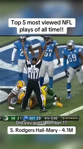 Top 5 Most Viewed NFL PLAYS of All Time 🤯🎦