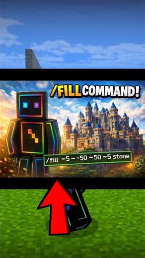 Minecraft Fill Command = Game 10x Easy 😱