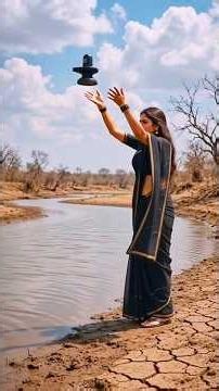 SHe Threw Shiva Lingam Into The River… But Mahadev Saw His Devotion 🙏🔱 #shorts #mahadev