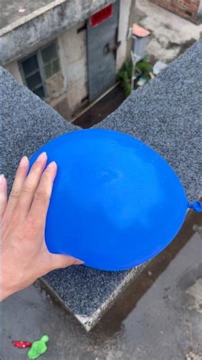 Experiment: Will a Water Balloon Explode If Rolled Down a High-Rise Building? 💥🎈 #balloon