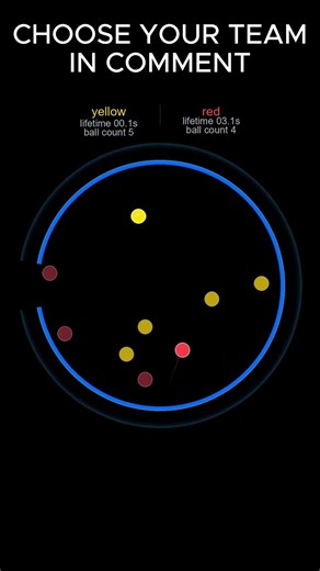 🟡 vs 🔴 — who escapes first? #satisfying #python #shorts
