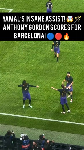 Anthony Gordon Goal (Yamal Assist) for Barcelona vs Galatasaray 😳🔥 #shorts #yamal #barcelona #futbol