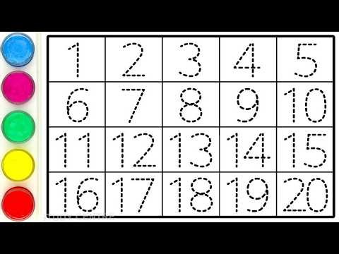Draw and Color the Numbers from 1 to 20 1-26 🎨 Learn Colors and Numbers 🌈 Drawings for Kids