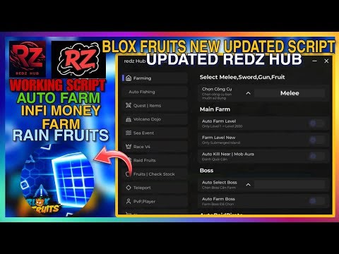 [CONTROL REWORK] Best Blox Fruits REDZ HUB Script *No Key* // Auto Farm, Infi Money Farm, Rain Fruit