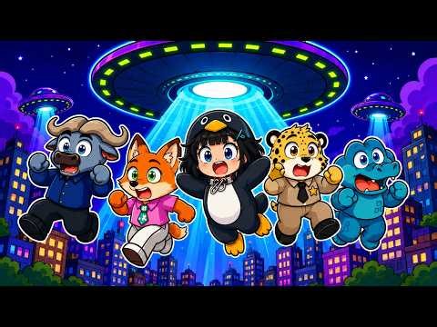 GUGUGAGA PENGUIN Tried to SURVIVE an ALIEN INVASION in Roblox! 🐰