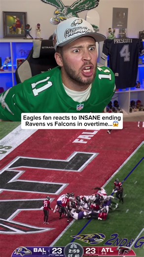 RAVENS BARLEY BEAT THE FALCONS… Eagles fan reacts to overtime ending of Falcons vs Ravens week 5 of the NFL! #nfl #nflfootball #ravens #falcons #reaction