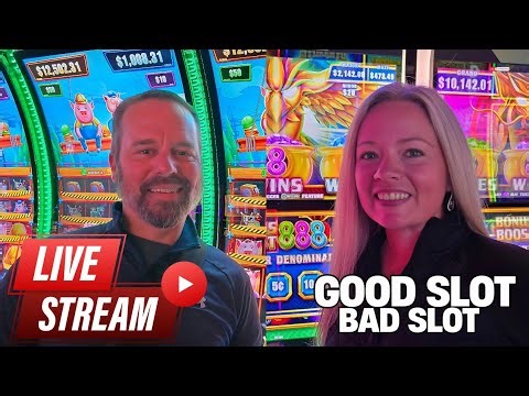 LIVESTREAM: Good Slot Bad Slot is live with slotmachine betting at the Casino! #slots #gambling