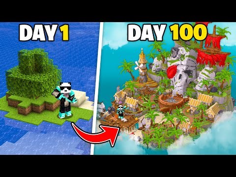 I Survived 100 Days on a Deserted Island in Minecraft!