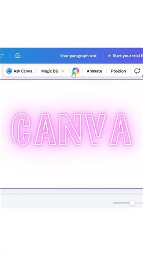Neon Light Text Effect in Canva | Glowing Typography Design Trick ✨💡