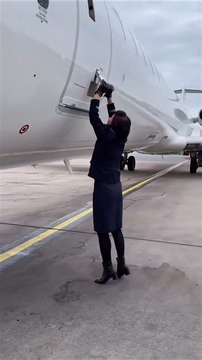 It is so difficult to open the gate of the aeroplane 😱