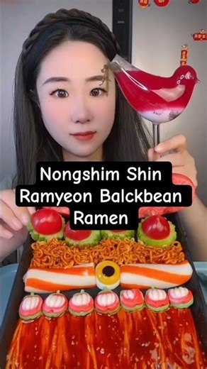Nongshim Shin Ramyeon Black bean Ramen & Broccoli Mukbang!