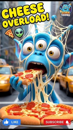 ALIEN vs INFINITE CHEESE! 🍕👽 | Funny Pizza Fail #Shorts