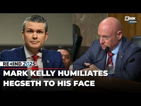 Hegseth Gets Visibly Uncomfortable As Mark Kelly Recounts His ‘Strip Club Scandal’ | Rewind 2025