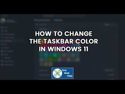 How to Change the Taskbar Color in Windows 11