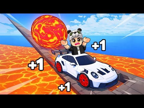 Her Saniye HIZLANDIM! Arabayla DEV LAV TOPUNDAN KAÇTIM🔥! Roblox